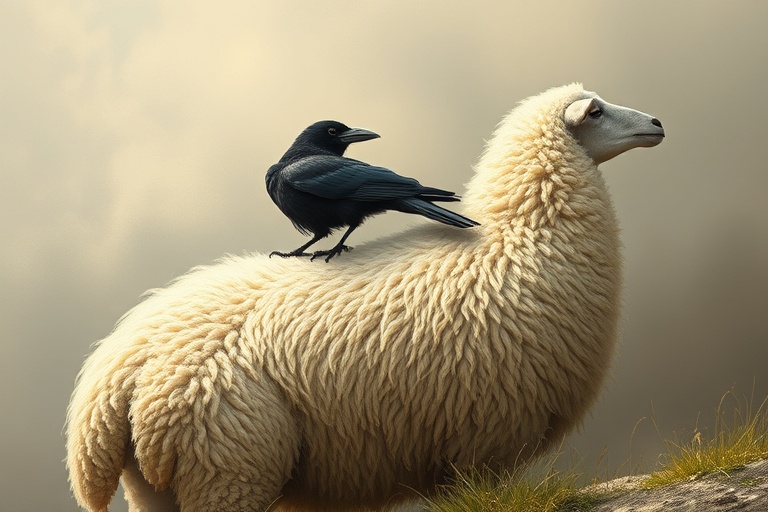 THE SHEEP AND THE CROW